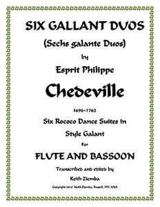 Flute & Bassoon Duets 6 Gallant Duos - Chedeville 6 Dance Suites of Duets NEW - Picture 1 of 4