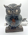 Vintage Mosaic Glass Owl Decorative Night Light Lamp