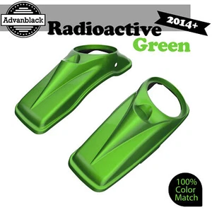 RADIOACTIVE GREEN For Harley Touring 14+ Advanblack 8" Saddlebag Speaker Lids - Picture 1 of 7
