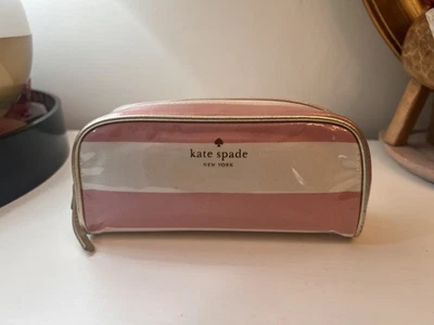 Bolsa de maquiagem vintage Kate Spade: rosa e creme anos 2000 - Imagem 1 de 4