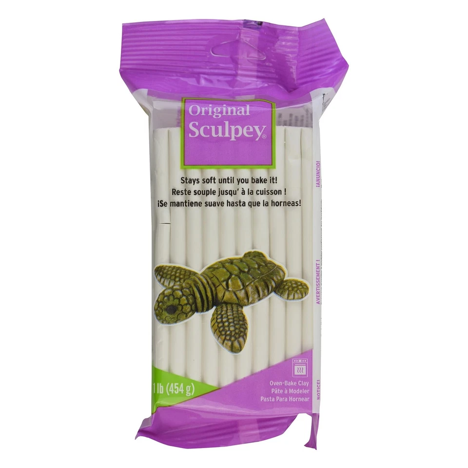 2 Sculpey Original Polymer Clay 1lb White 715891111628