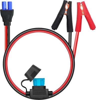 10AWG EC5 Jump Starter 电缆带电池夹,12V 鳄鱼夹到 EC5 Conn — 第 1/4 张图片