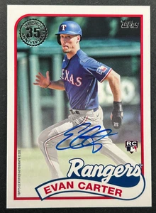 2024 Topps - Evan Carter #89BA-EC Texas Rangers - ROOKIE AUTO - Picture 1 of 2