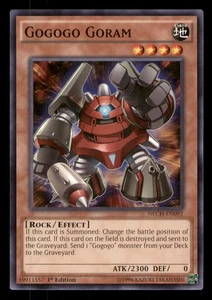 Yugioh - Gogogo Goram #NECH-EN092 The New Challengers 1st Edition LP - Picture 1 of 2