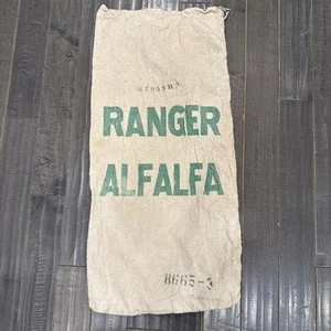 Bolsa de semillas de tela de alfalfa Ranger vintage - Imagen 1 de 6