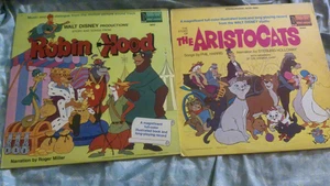 2lps Disneys's ROBiN Hood and THE ARISTOCATS movie albums - Picture 1 of 15