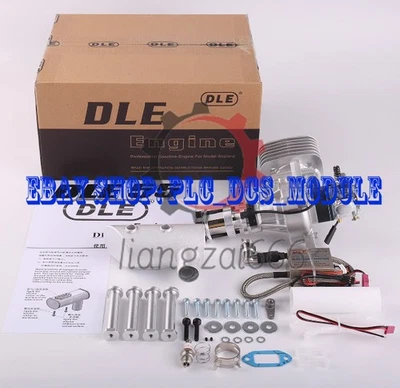 DLE 55CC Single Cylinder Two Stroke Side Exhaust Gas Engine w/ Muffler&Ignition - Image 1 of 4