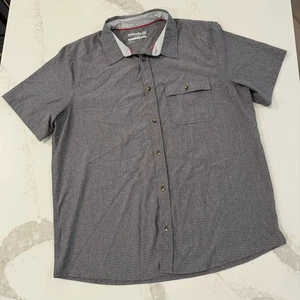 Avalanche Informal Manga Corta Abotonada Para Hombres XL Gris Exterior Gorpcore Senderismo - Imagen 1 de 5