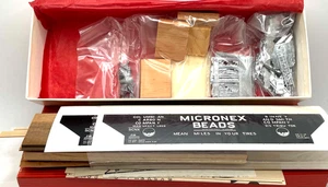 HO RED BALL COVERED HOPPER CAR WOODEN KIT MICRONEX BEADS - Picture 1 of 1