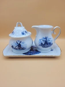 Ter Steege BV Delft Blauw crema, zucchero, sottopiatto decorato a mano blu Olanda - Foto 1 di 21