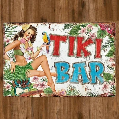 Letrero de metal de novedad Tiki Bar 8 x 12 envuelto en encogimiento ¡Nuevo! Foto 1 de 2