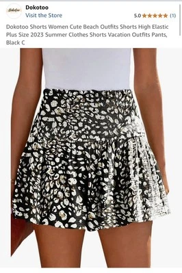 Pantalones Cortos Dokotoo Para Mujer Cintura Alta Pierna Ancha Estampado Leopardo Talla XL Foto 1 de 4