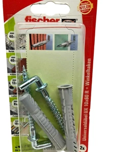 Fischer Universaldübel UX 10 x 60 R + Winkelhaken VPE 2 Stück - Bild 1 von 2