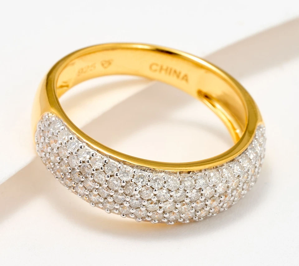 Affinity Diamonds 0.75ct tw Band Ring, Sterling Silver, Size 9 - Image 1 of 1