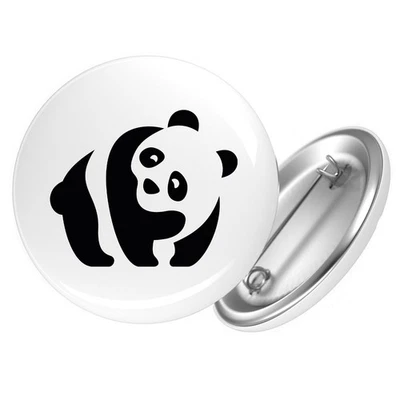 HELLWEG DRUCKEREI Button Panda Silhouette Geschenkidee Panda Geschenk Präsent Mitbringsel Souvenir