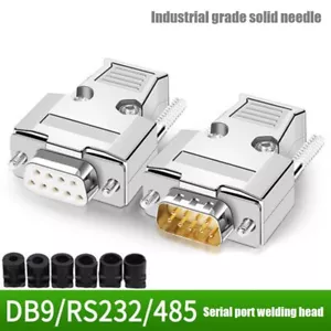 DB9 Connector metal shell RS 232 serial port plug 9-pin serial port welding head - Picture 1 of 20