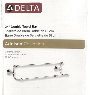 Delta 79225 Addison 24" Double Bath Towel Bar Chrome Foto 1 de 2