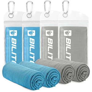 Cooling Towel Neck Wraps Soft Breathable Sports Yoga Gym Fitness 4 Pack - Picture 1 of 13