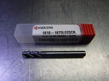 Kyocera 3/16" 4 Flute Carbide Endmill 3/16" Shank 1818-1875L625CR (LOC3390)
