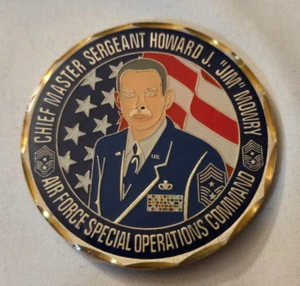 Moneda Desafío Retiro USAF AFSOC Comando Jefe Sargento Maestro Howard Mowry - Imagen 1 de 4