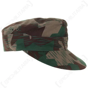 Luftwaffe Splinter Field Cap - WW2 Repro Airforce Sun Peak Hat Uniform Camo New - Picture 1 of 7