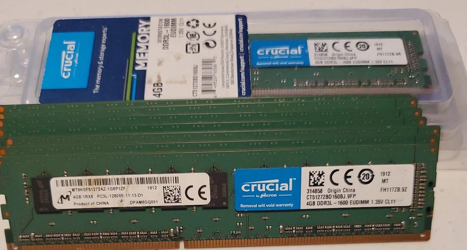 MICRON 4GB 1RX8 PC3L-12800E-11-13-D1 MT9KSF51272AZ-1G6P1ZF CRUCIAL CT51272BD160B - Image 1 of 1