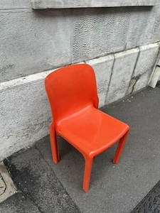 SEDIA SELENE 60s ARTEMIDE MILANO VICO MAGISTRETTI ROSSA ITALIAN DESIGN CHAIR - Imagen 1 de 12