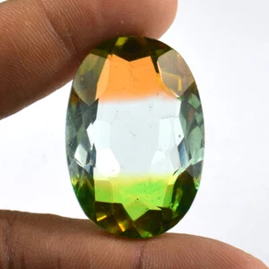 87.20 Ct Beautiful Multi-Color Tourmaline Oval Cut Shape Loose Gemstone - Picture 1 of 4