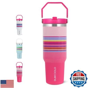 DLOCCOLD 40 oz Tumbler with Flip Straw and Handle,Stainless Steel Leak Proof - Picture 1 of 5