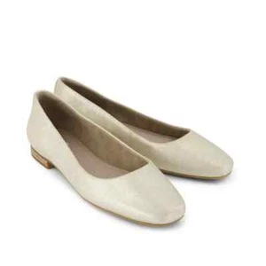 Toms Briella Ballet Flat Women's US 12 Champagne Metallic Slip On Shoes ZPO1132 - Picture 1 of 10