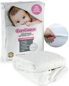 CozyCuddles Crib Mattress Protector Cover Zippered Quilted 6-Sides Waterproof - Picture 1 of 36