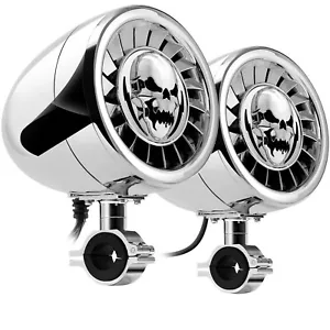 600W Amp Bluetooth Stereo 5" Speakers Audio System Harley Motorcycle Cruiser USB - Picture 1 of 9