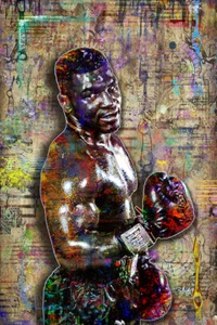 MIKE TYSON Poster, Iron Mike Tyson Pop Art Tribute Free Shipping US - Picture 1 of 7