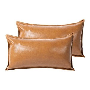 genuine leather pillows