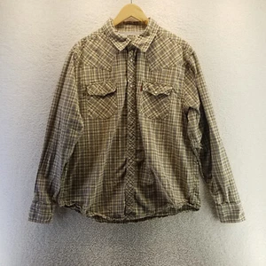Levi's Vintage Longhorn kariertes Button Down Hemd Herren Größe XL Western Taschen - Bild 1 von 5