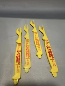 Lot of 4, Yellow Seafood Sheller, 7 1/2" w/ Advertising  From BOB's Crabhouse - Picture 1 of 9