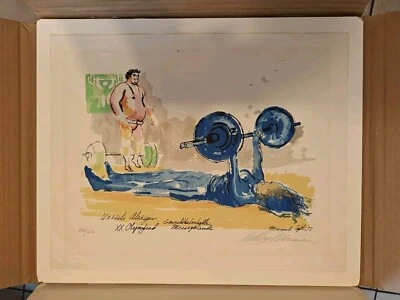 Serigrafía original Leroy Neiman 1921-2012 "Wassili Alexejew" 1972 firmada 236/250 Foto 1 de 3