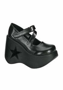 Pleaser Demonia DYNAMITE-03 5 1/4 Inch Star Mary Jane Platform Shoes