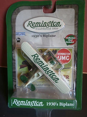 Tarjeta coleccionable Remington 1930 Biplane American Airplane 1816 NUEVO juguete fundido a presión Foto 1 de 4
