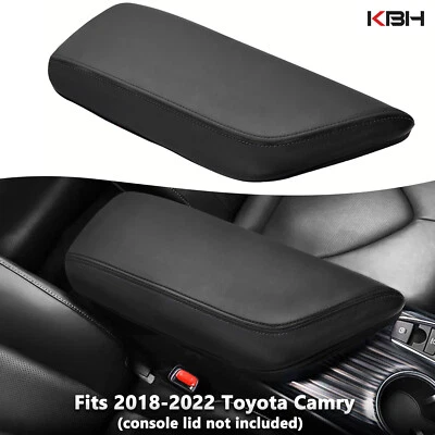 Se adapta a Toyota Camry 2018-2024 consola media tapa reposabrazos cuero cubierta moldura negro Foto 1 de 4
