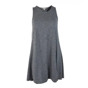Madewell Womens High Point Tank Dress Size Medium Grey Striped Jersey Knit Short - Picture 1 of 10