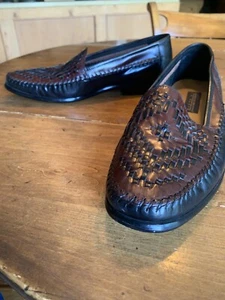 New Giorgio Brutini Black Woven Dress Loafers 11 D - Picture 1 of 11