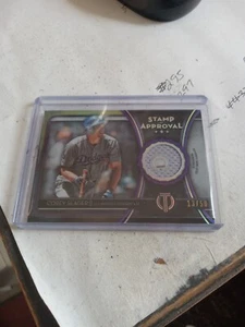 Corey Seager SP relic  stamp of approval. 13/ 52  2020 Topps Tribute Tex Ranger - Picture 1 of 2
