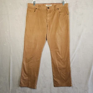 Alberto Jeans Mens 38x29 Rust Brown Modern Fit Stone Twill Cotton Pants - Picture 1 of 16