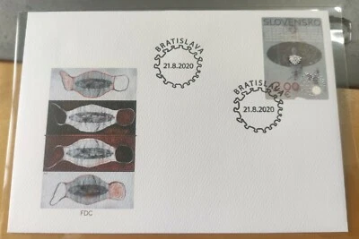 2020 Solvensko Together Fight Virus Pandemic Medical Frontliner Hero Stamp FDC - Image 1 of 4