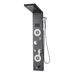 LED Shower Panel Tower System Rainfall Head Massage Body Jets Stainless Steel - Picture 1 of 12