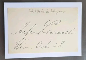 Alfred Gerasch Handsigniertes Autogramm,autograph,Verstorben 1955 Wien - Picture 1 of 2