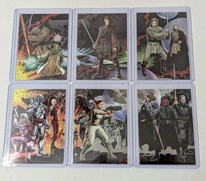 STAR WARS HERITAGE 1st Group WAVE ETCHED FOIL SET (6) NM 2004 TPM Aotc - Picture 1 of 2