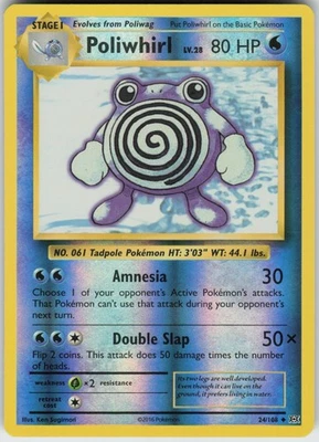 Played Reverse Holo Reverse Holo Poliwhirl 057/130 Uncommon Base Set 2 - Image 1 of 2