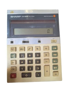 Vintage Sharp Calculator ELSI MATE EL-2124 With Case And Instructions - Picture 1 of 5